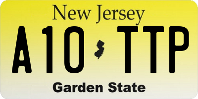 NJ license plate A10TTP
