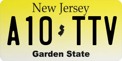 NJ license plate A10TTV