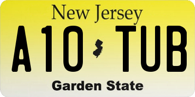 NJ license plate A10TUB