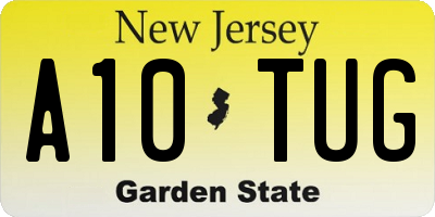 NJ license plate A10TUG