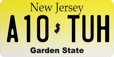 NJ license plate A10TUH