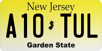 NJ license plate A10TUL