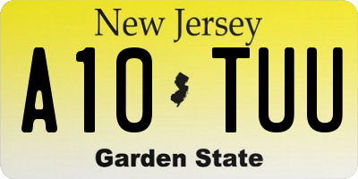 NJ license plate A10TUU