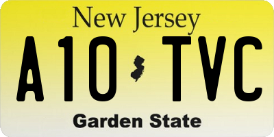 NJ license plate A10TVC