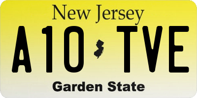 NJ license plate A10TVE