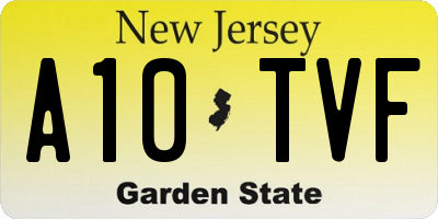 NJ license plate A10TVF