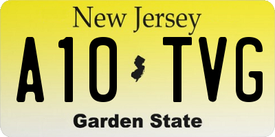 NJ license plate A10TVG
