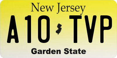NJ license plate A10TVP