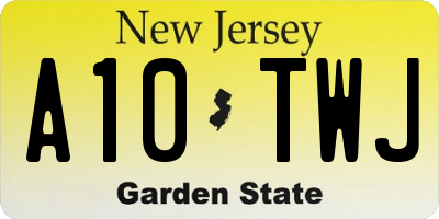 NJ license plate A10TWJ