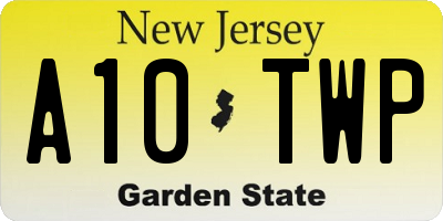 NJ license plate A10TWP