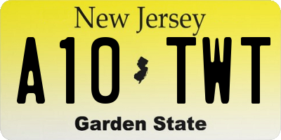 NJ license plate A10TWT