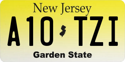 NJ license plate A10TZI