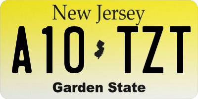 NJ license plate A10TZT