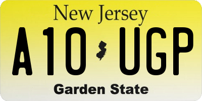 NJ license plate A10UGP