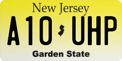 NJ license plate A10UHP