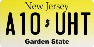 NJ license plate A10UHT