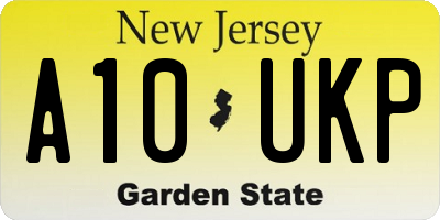 NJ license plate A10UKP