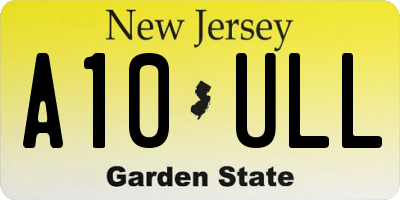 NJ license plate A10ULL