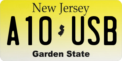 NJ license plate A10USB