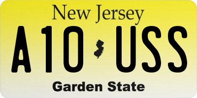 NJ license plate A10USS