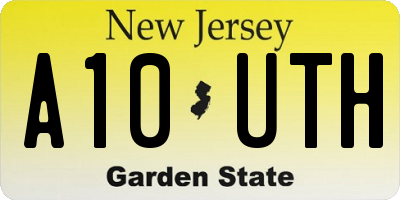 NJ license plate A10UTH