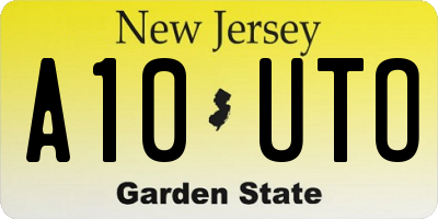 NJ license plate A10UTO