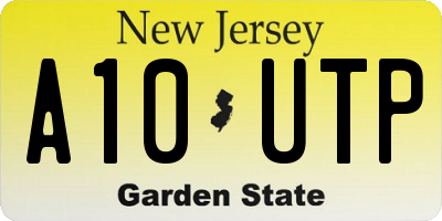 NJ license plate A10UTP