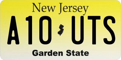 NJ license plate A10UTS