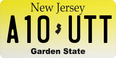 NJ license plate A10UTT