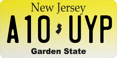 NJ license plate A10UYP