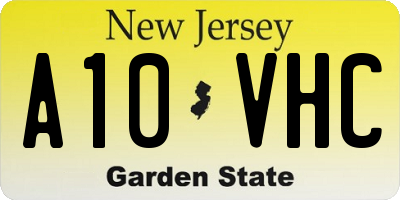 NJ license plate A10VHC