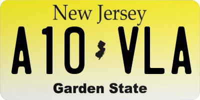 NJ license plate A10VLA