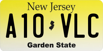 NJ license plate A10VLC