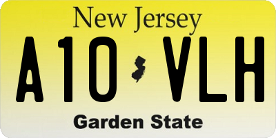 NJ license plate A10VLH