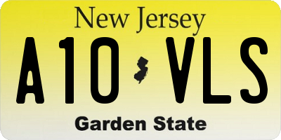 NJ license plate A10VLS