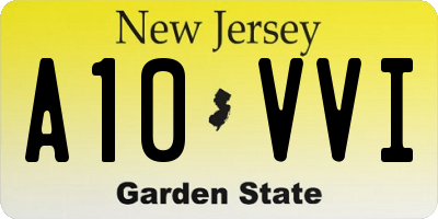 NJ license plate A10VVI