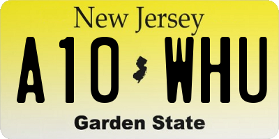 NJ license plate A10WHU