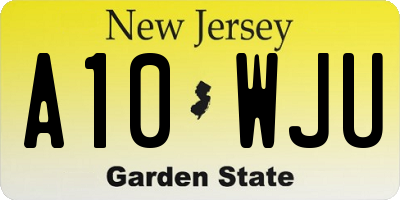 NJ license plate A10WJU