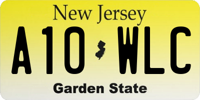 NJ license plate A10WLC