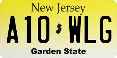 NJ license plate A10WLG