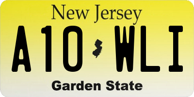 NJ license plate A10WLI