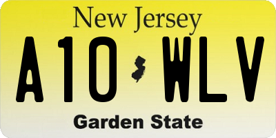 NJ license plate A10WLV