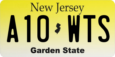 NJ license plate A10WTS