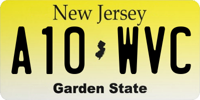 NJ license plate A10WVC