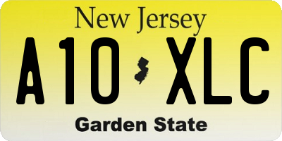 NJ license plate A10XLC
