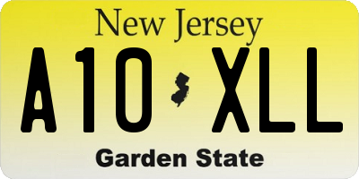 NJ license plate A10XLL