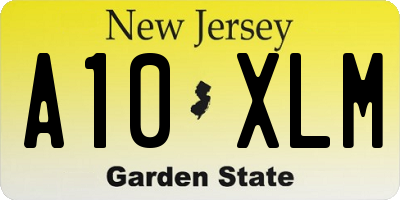 NJ license plate A10XLM
