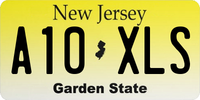 NJ license plate A10XLS