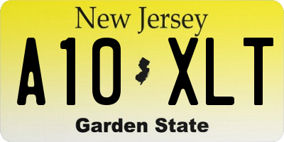 NJ license plate A10XLT