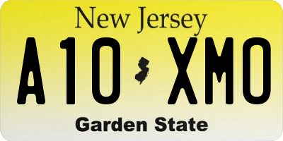 NJ license plate A10XMO